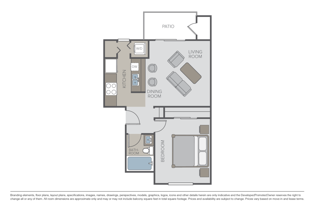 Floorplan diagram for Juniper, showing 1 bedroom