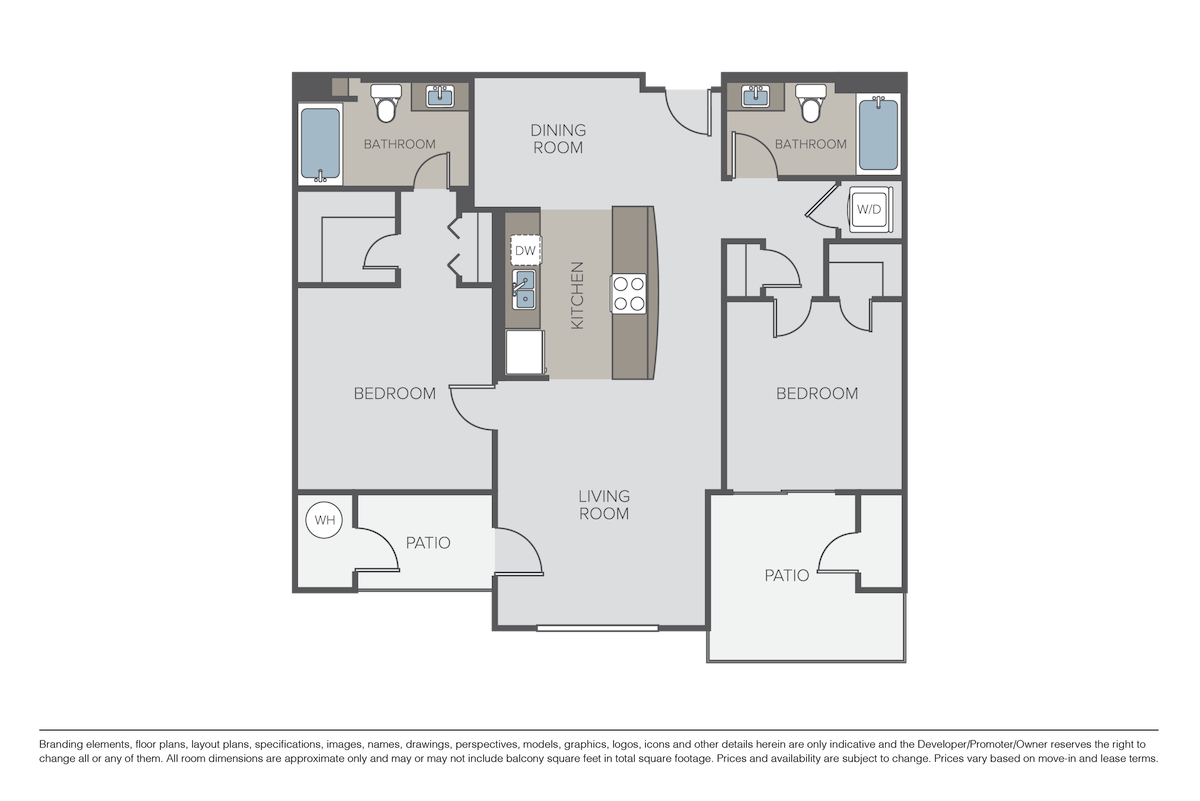 Floorplan diagram for San Juan, showing 2 bedroom