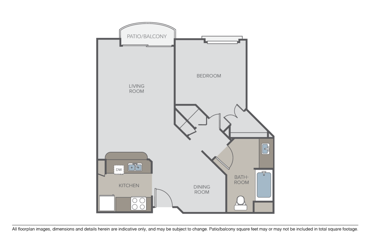 Floorplan diagram for Cobalt, showing 1 bedroom