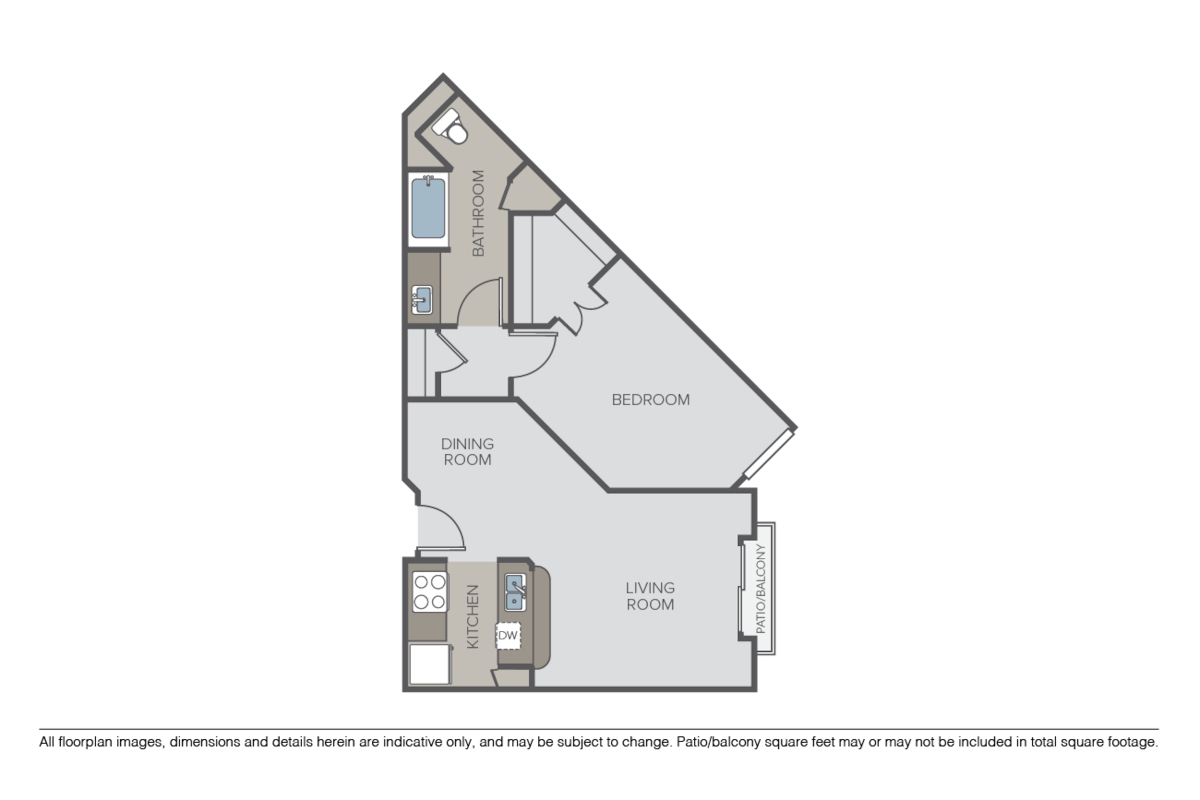 Floorplan diagram for Sky, showing 1 bedroom