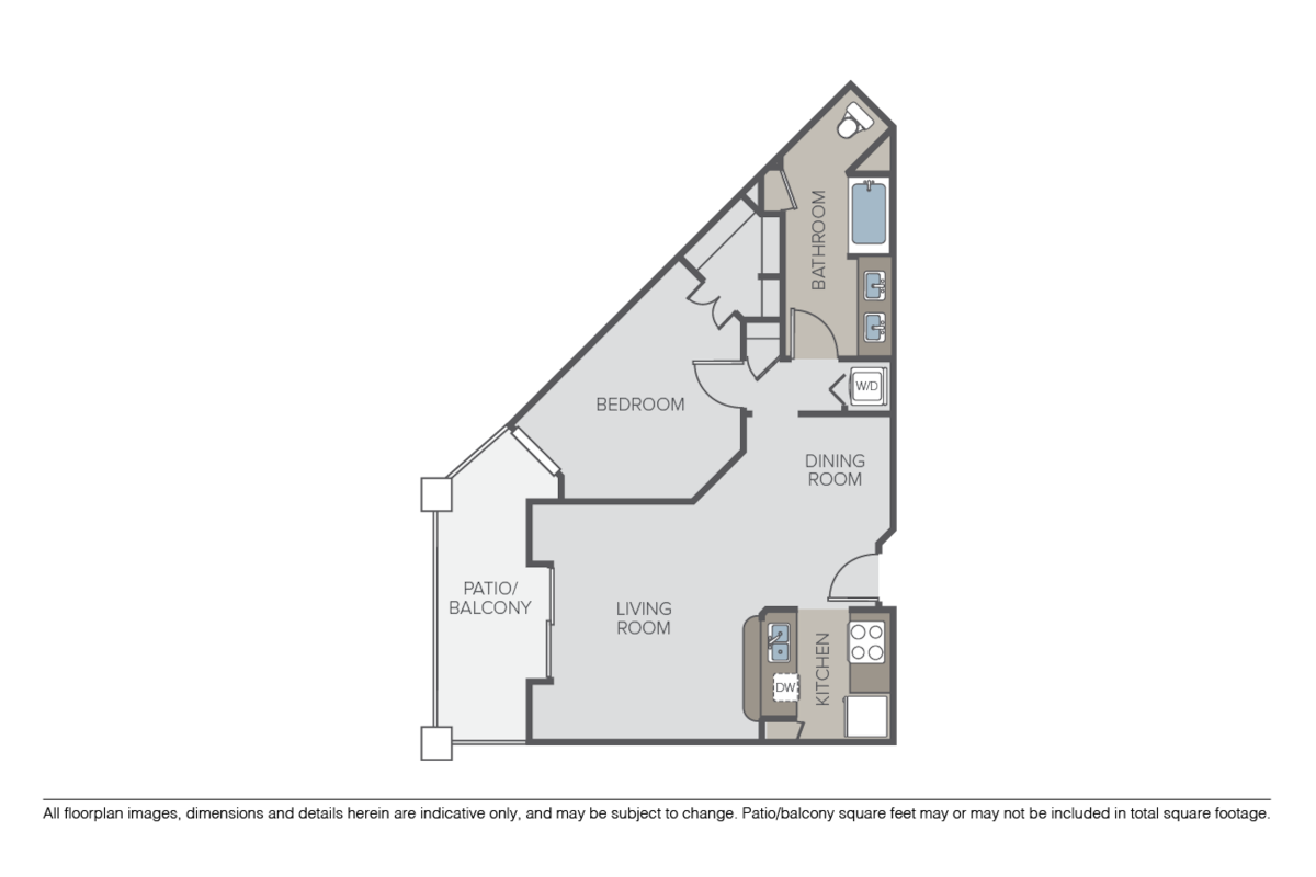 Floorplan diagram for Twilight, showing 1 bedroom