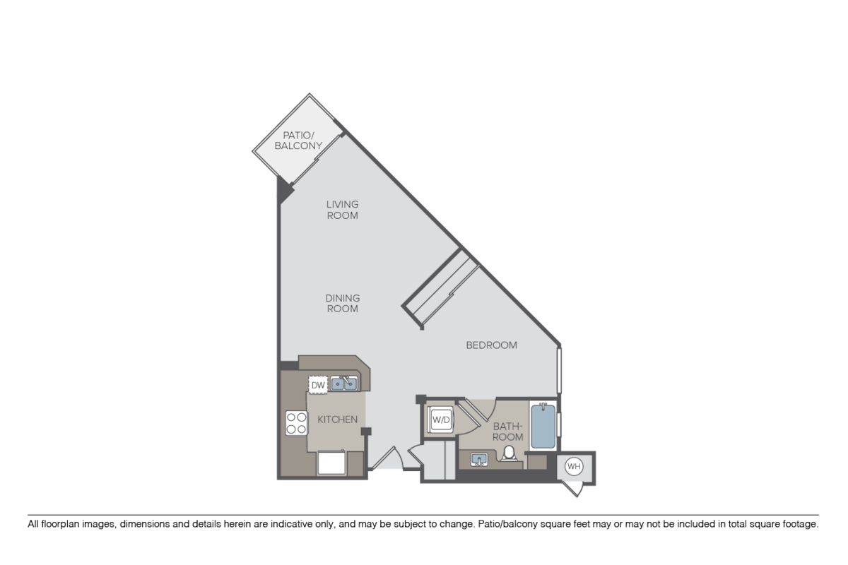 Floorplan diagram for Gillespie, showing Studio