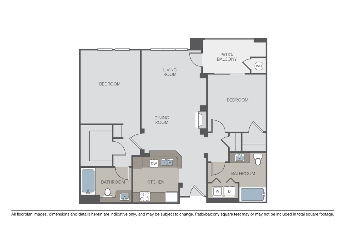 Floorplan diagram for Goodman, showing 2 bedroom