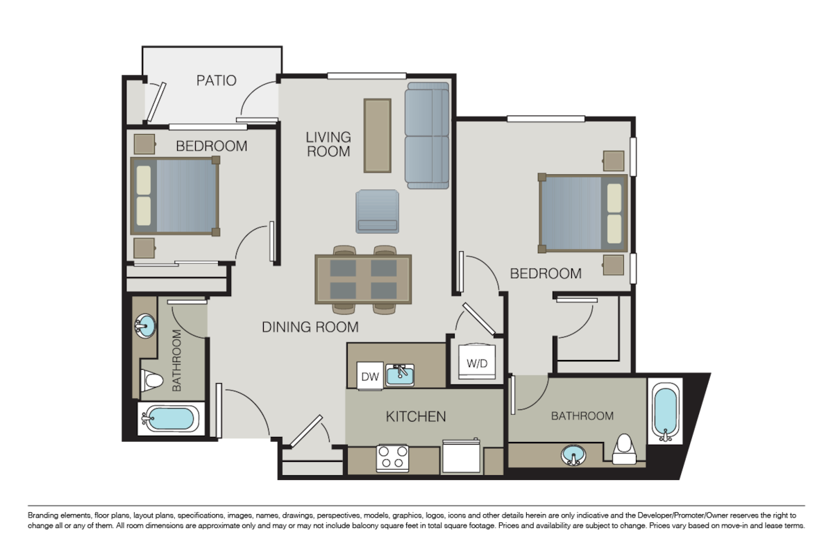 Floorplan diagram for B4, showing 2 bedroom