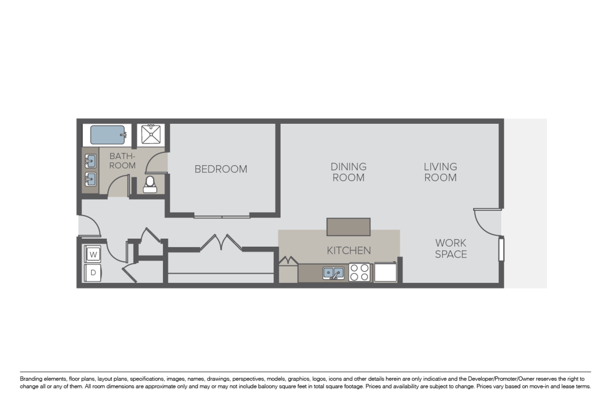 Floorplan diagram for Live Work Loft, showing Studio