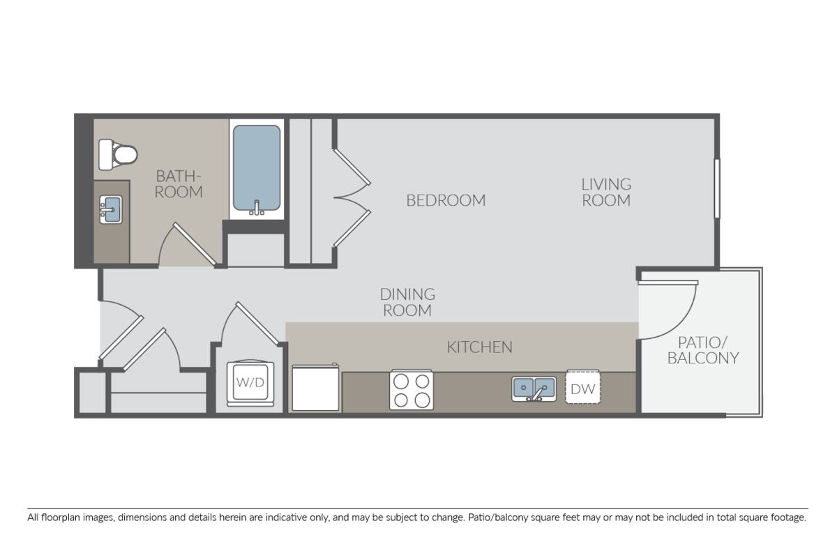 Floorplan diagram for A1, showing Studio