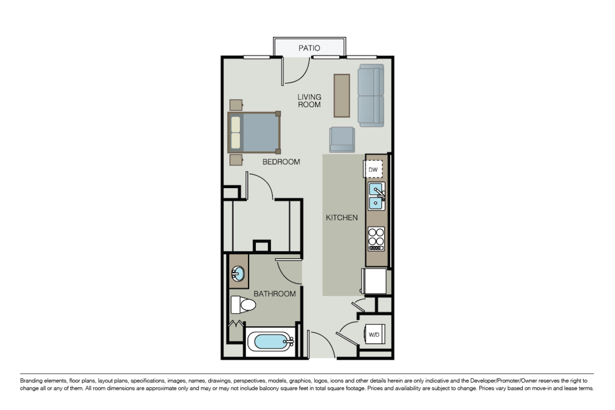 Floorplan diagram for Orb, showing Studio