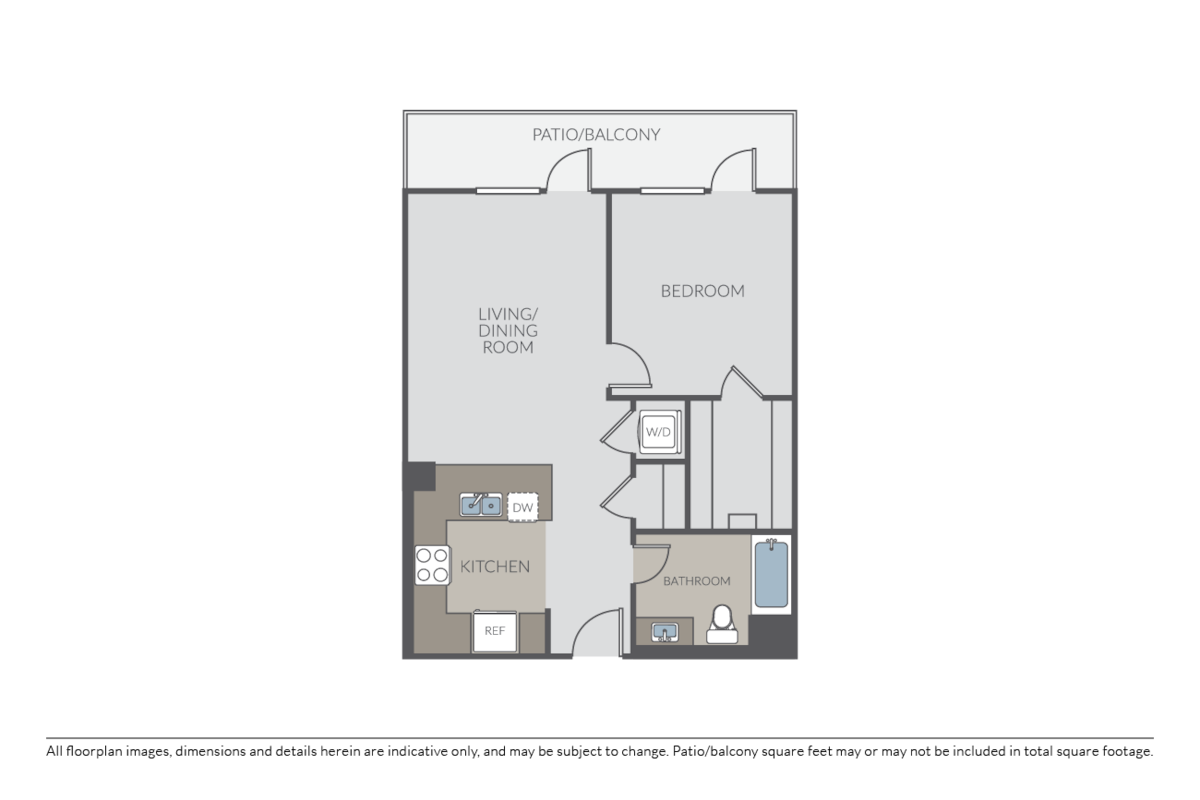 Floorplan diagram for Halo, showing 1 bedroom