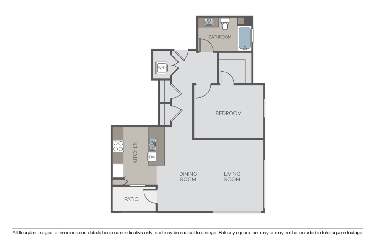 Floorplan diagram for Ray, showing 1 bedroom