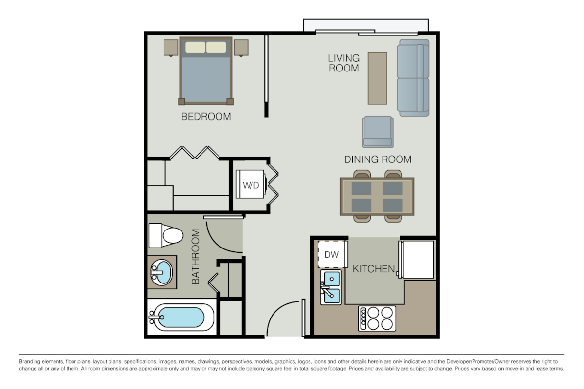 Floorplan diagram for A1, showing Studio