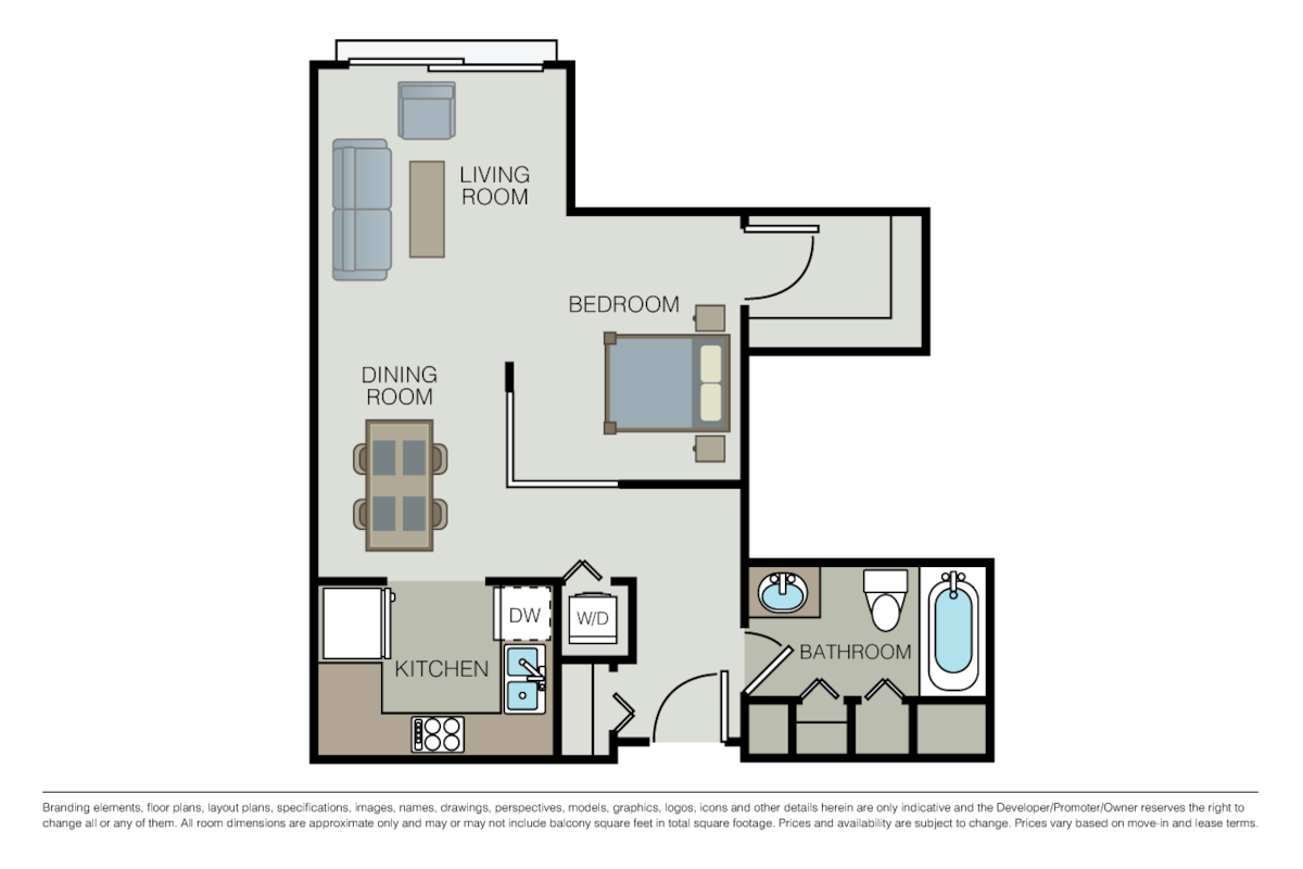 Floorplan diagram for A1.1, showing Studio