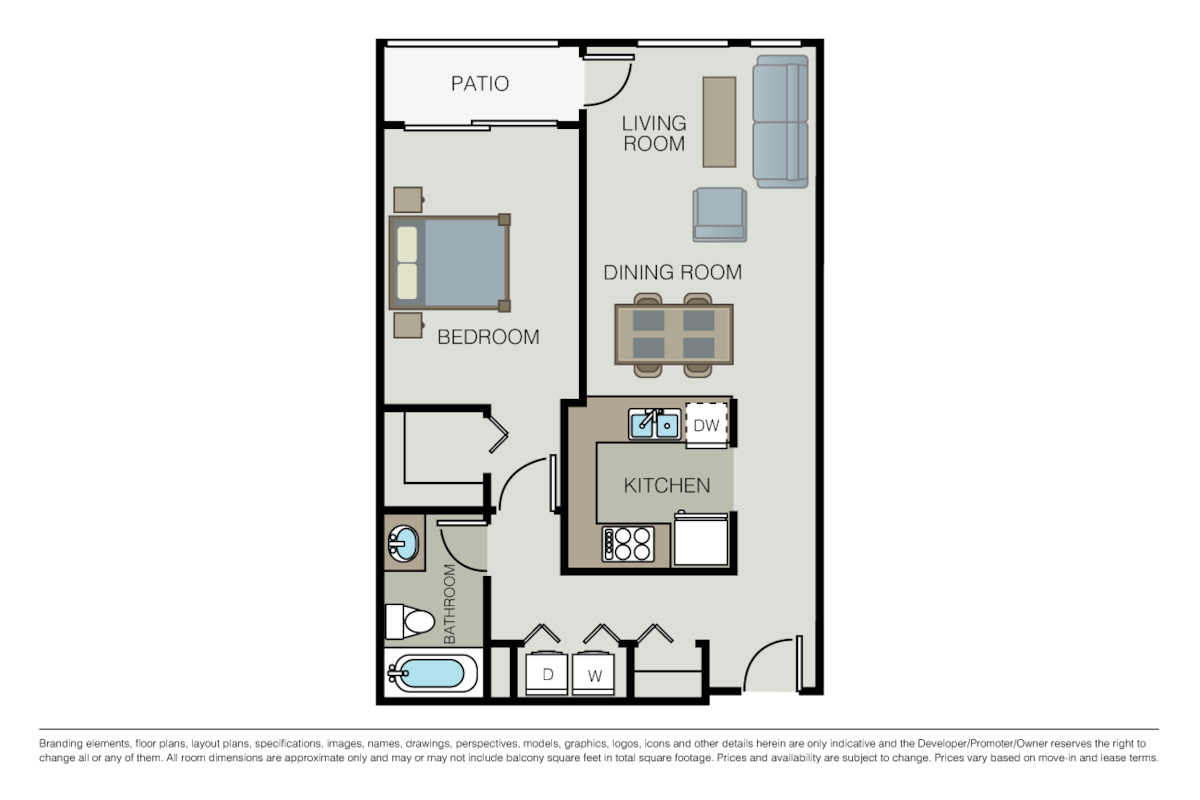 Floorplan diagram for A4, showing 1 bedroom