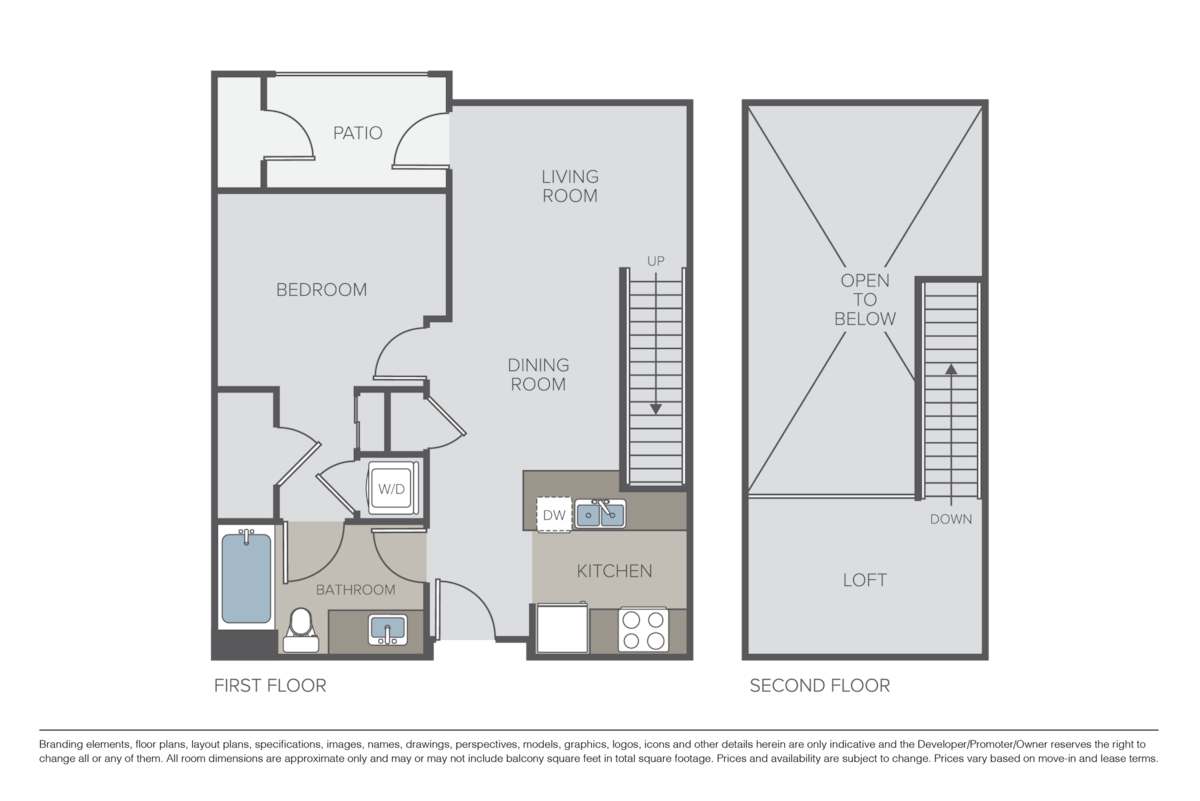 Floorplan diagram for 1 Bed 1 Bath (A3), showing 1 bedroom