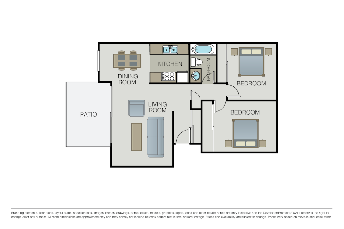 Floorplan diagram for Capistrano, showing 2 bedroom