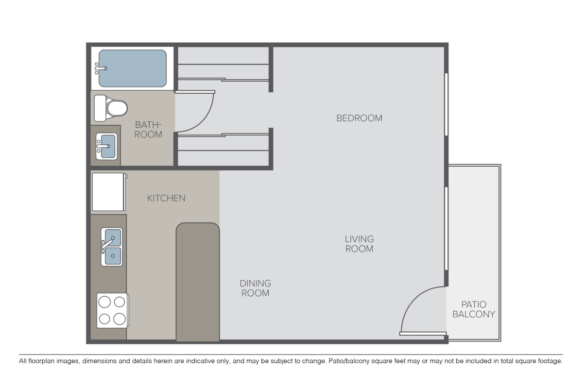Floorplan diagram for Studio, showing Studio