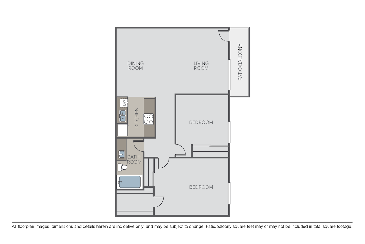 Floorplan diagram for Plan 2A, showing 2 bedroom