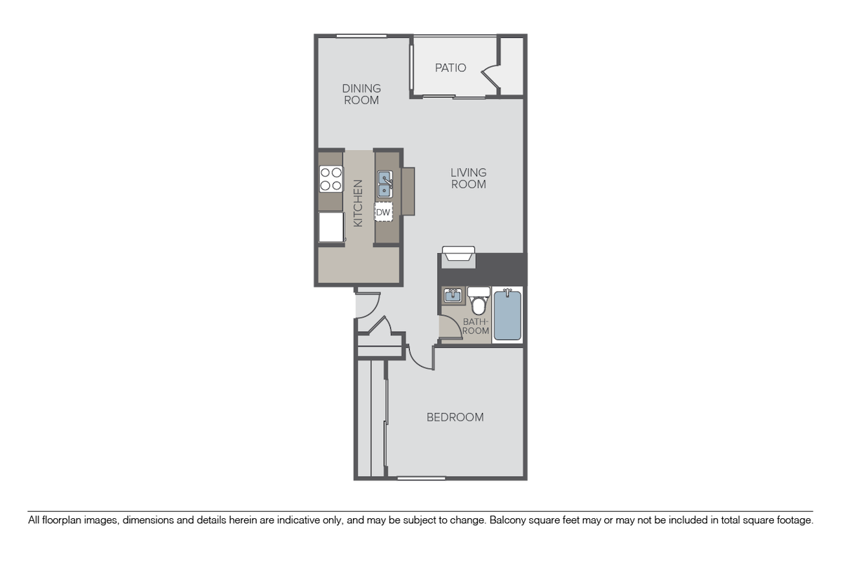 Floorplan diagram for Plan 1D, showing 1 bedroom