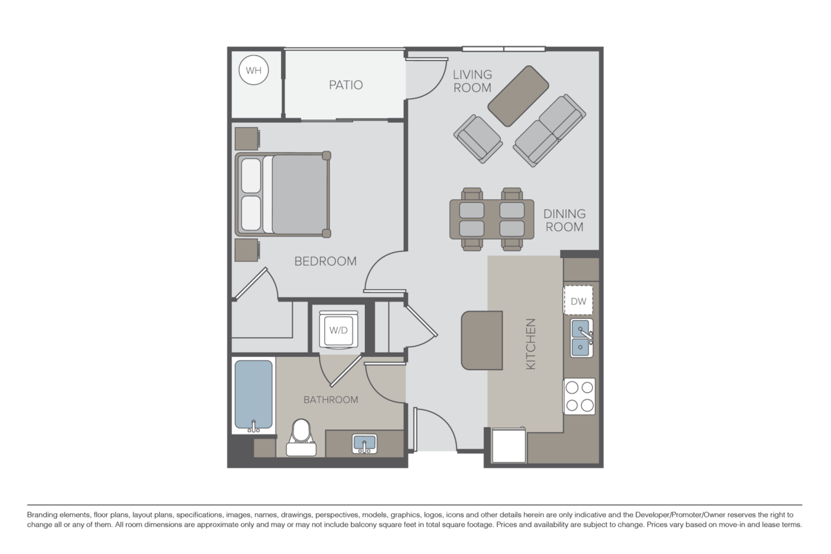 Floorplan diagram for Eternity, showing 1 bedroom
