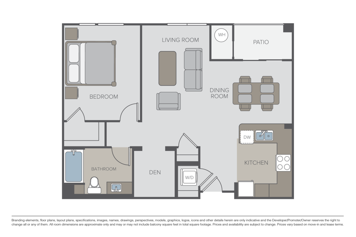 Floorplan diagram for Prosperity, showing 1 bedroom