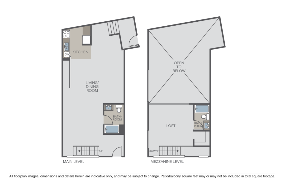 Floorplan diagram for Studio Loft C, showing Studio