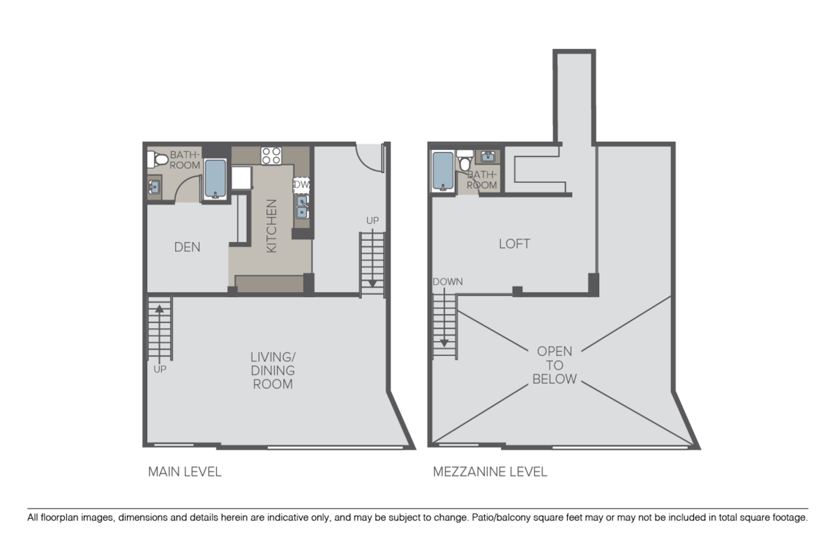 Floorplan diagram for Plan SE Loft + Den, showing Studio