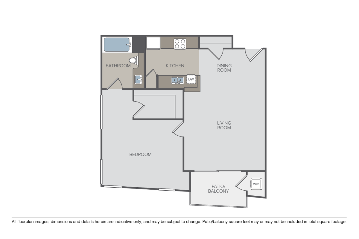 Floorplan diagram for Pirouette (R), showing 1 bedroom
