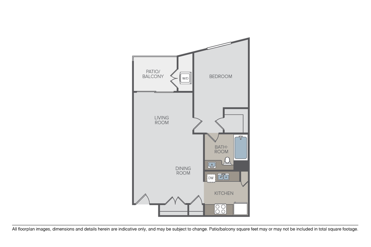 Floorplan diagram for Virtuoso, showing 1 bedroom
