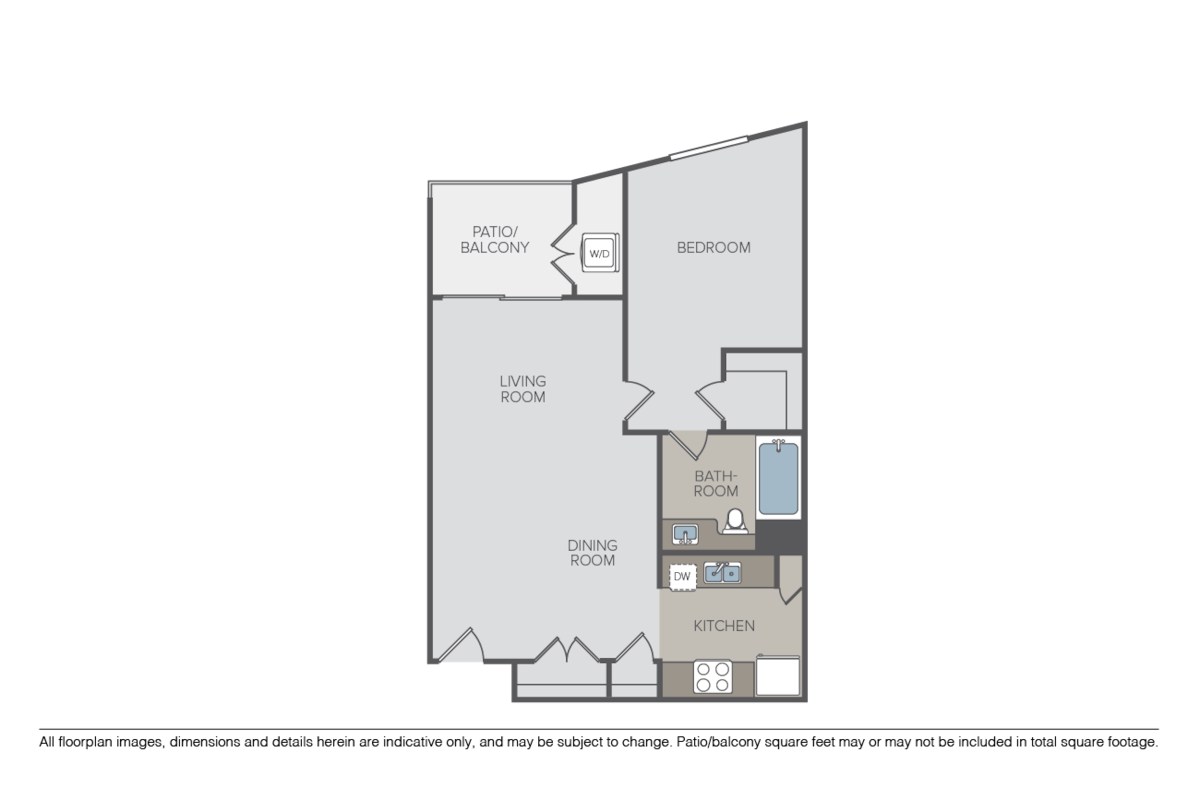 Floorplan diagram for Virtuoso (P), showing 1 bedroom