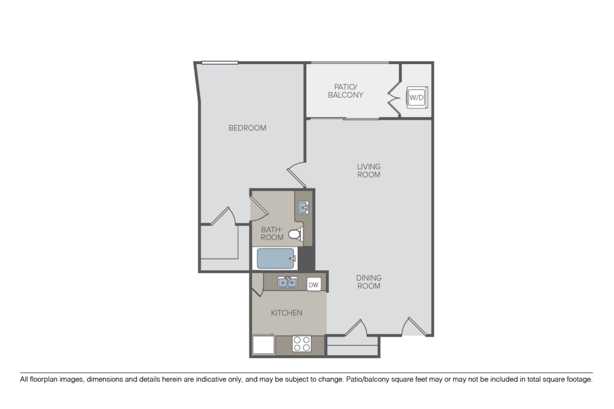 Floorplan diagram for Balance, showing 1 bedroom