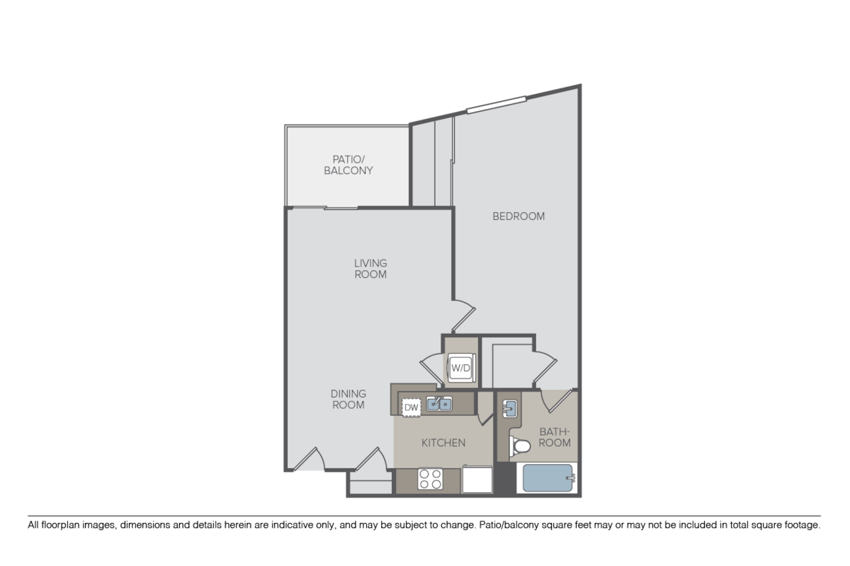 Floorplan diagram for Allegro (E), showing 1 bedroom