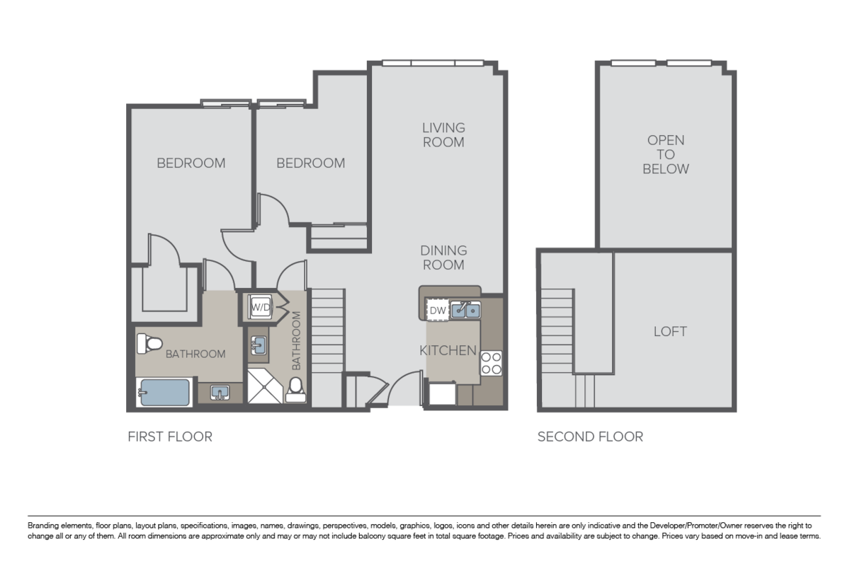 Floorplan diagram for Mira Mar Loft, showing 2 bedroom