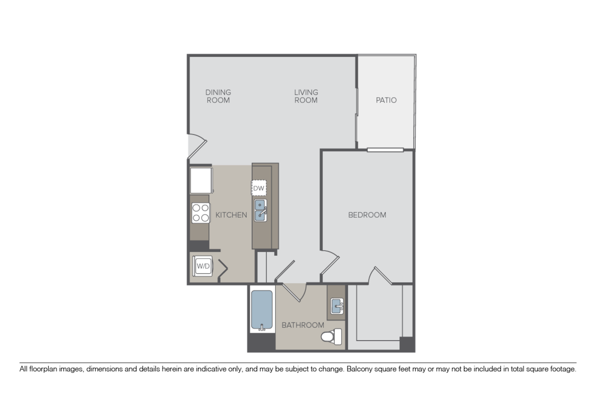 Floorplan diagram for Solano, showing 1 bedroom