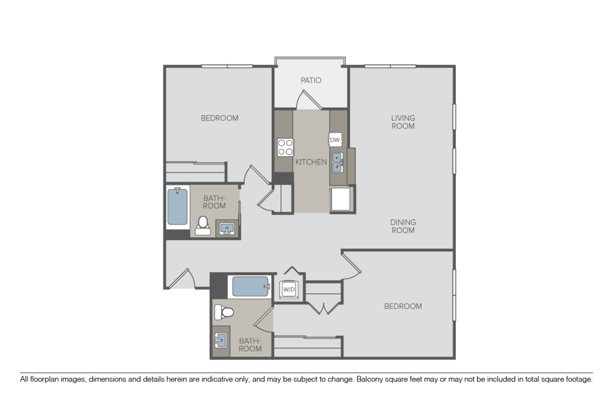 Floorplan diagram for Telegraph, showing 2 bedroom