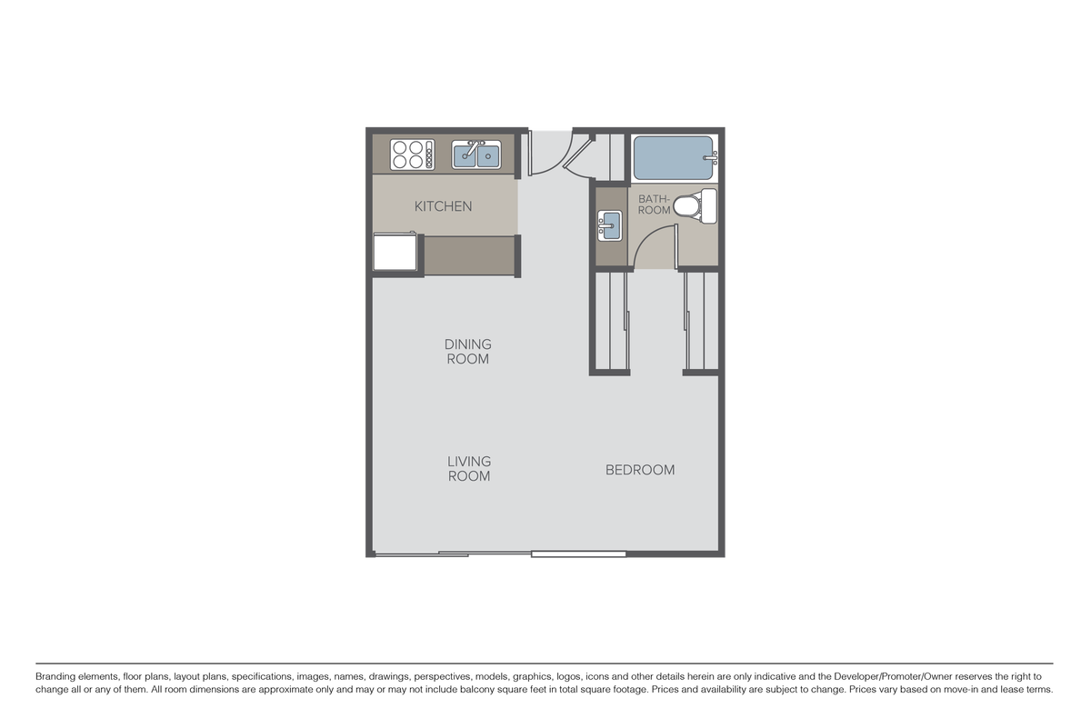 Floorplan diagram for Plan SA, showing Studio