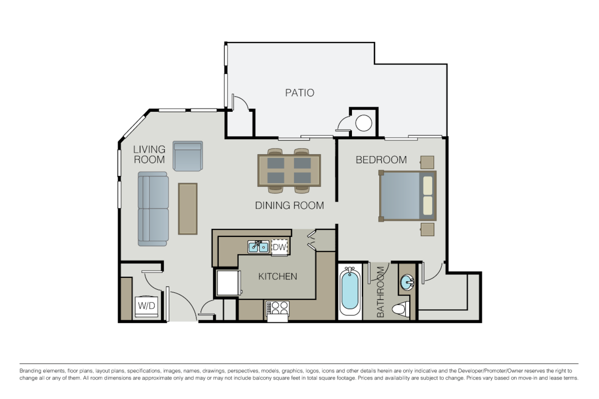 Floorplan diagram for Maple, showing 1 bedroom