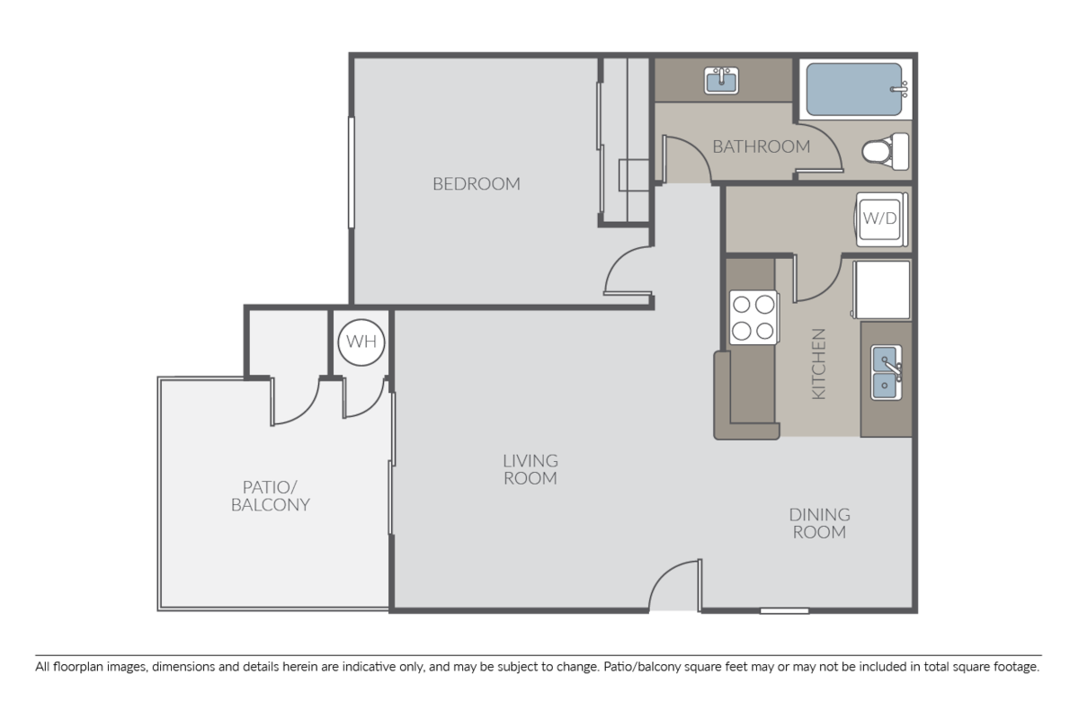 Floorplan diagram for The Shoreview, showing 1 bedroom