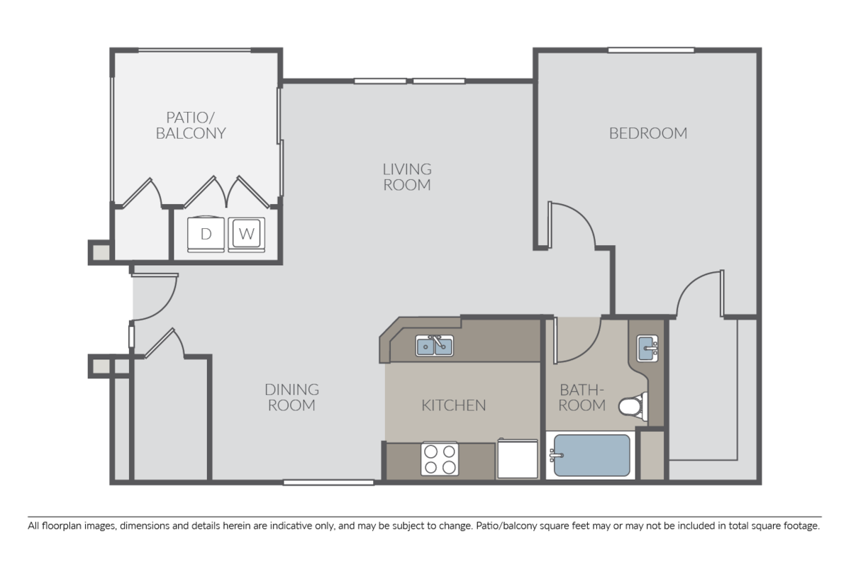 Floorplan diagram for The Putter, showing 1 bedroom
