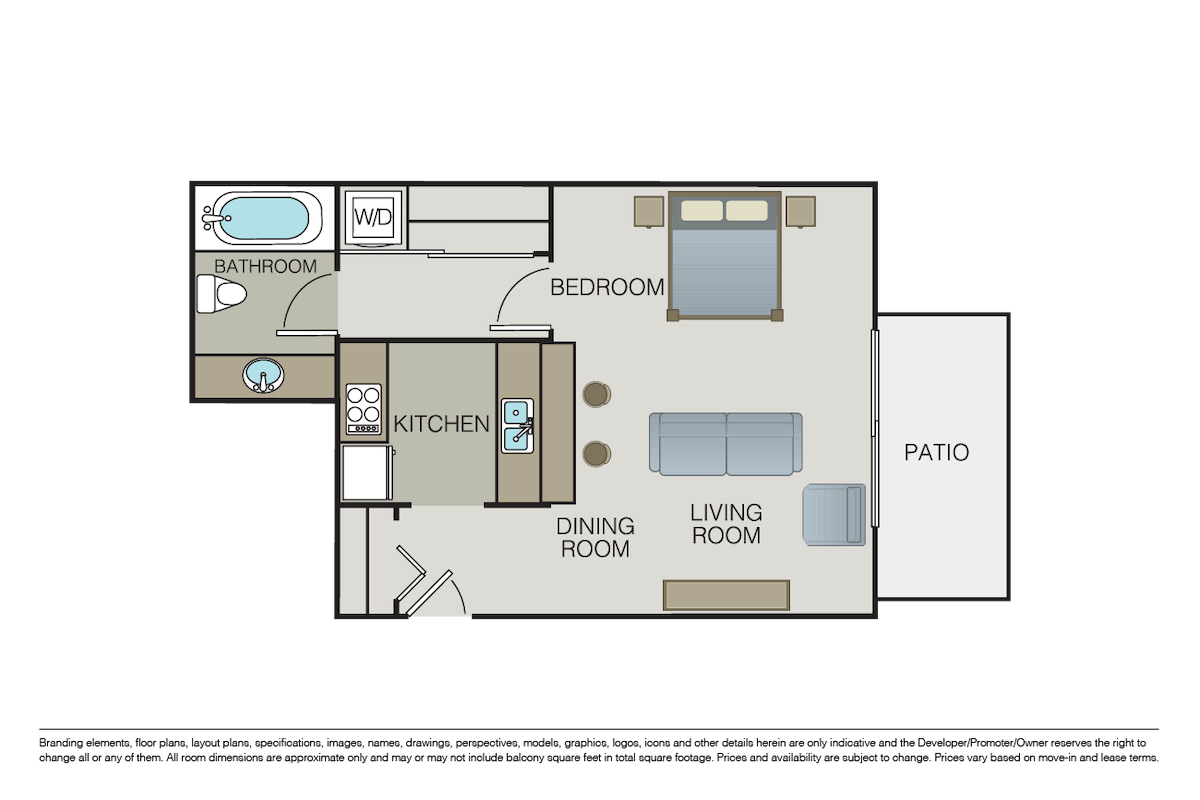 Floorplan diagram for Plan SA, showing Studio