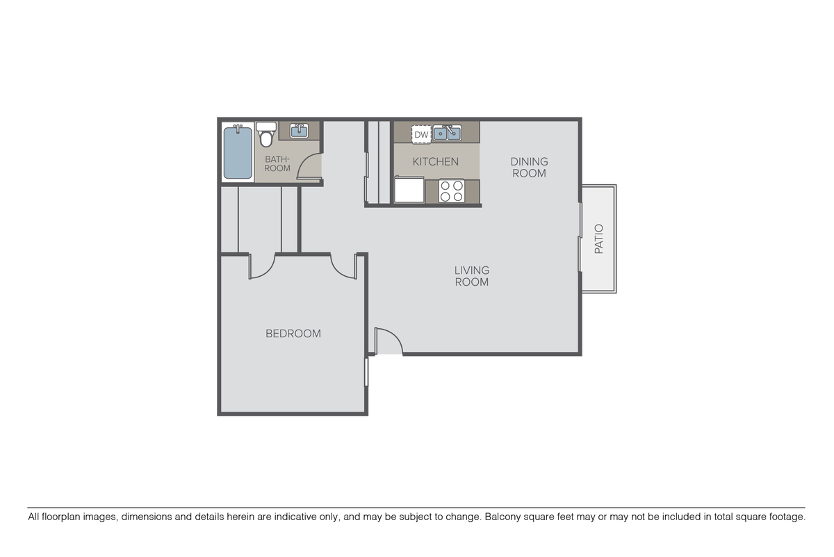 Floorplan diagram for Plan 1A, showing 1 bedroom