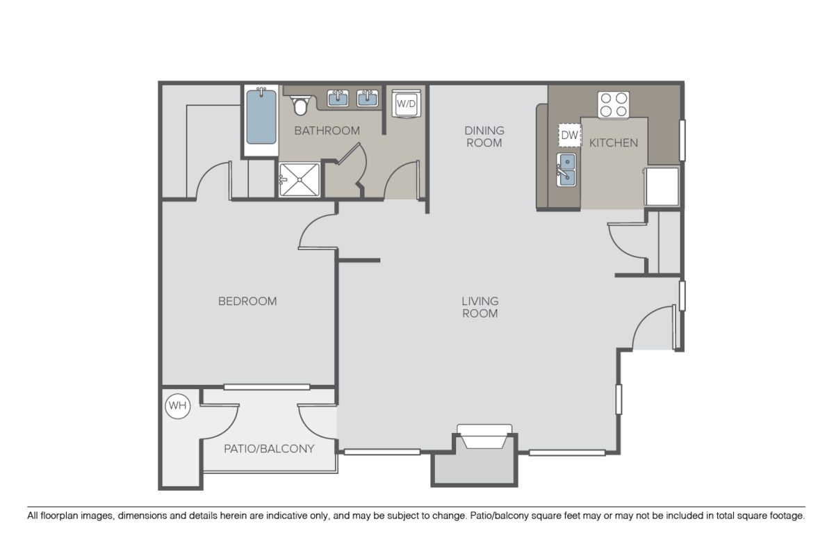 Floorplan diagram for Corsica, showing 1 bedroom