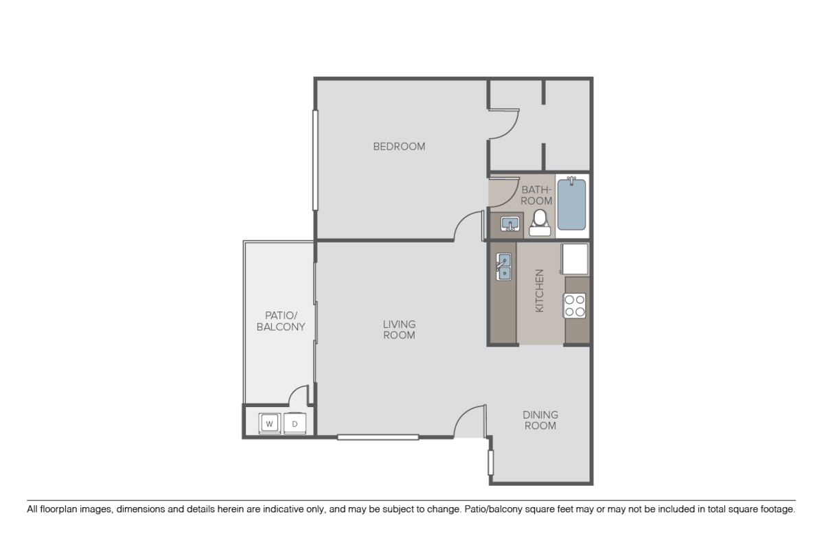 Floorplan diagram for Geneve, showing 1 bedroom