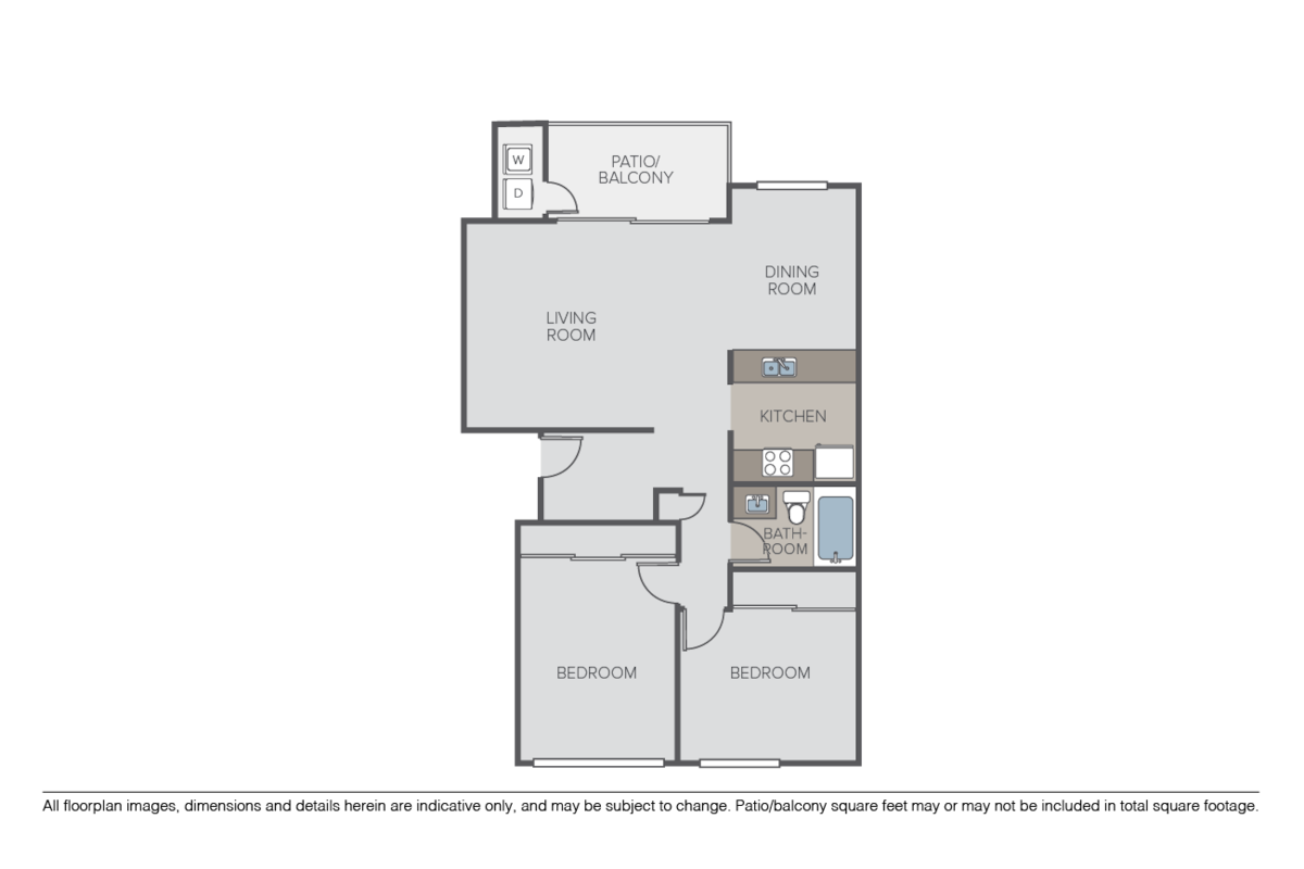 Floorplan diagram for Nice, showing 2 bedroom