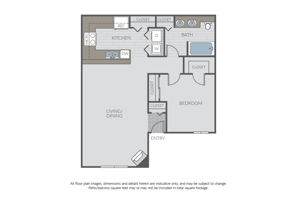 Floorplan diagram for Plan 1C, showing 1 bedroom