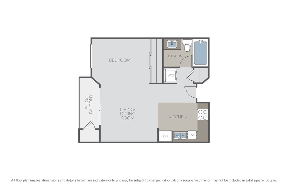 Floorplan diagram for The Antigua, showing Studio