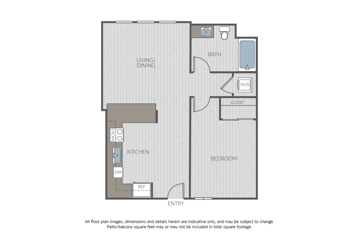 Floorplan diagram for The Carpinteria - BRAND NEW!, showing 1 bedroom
