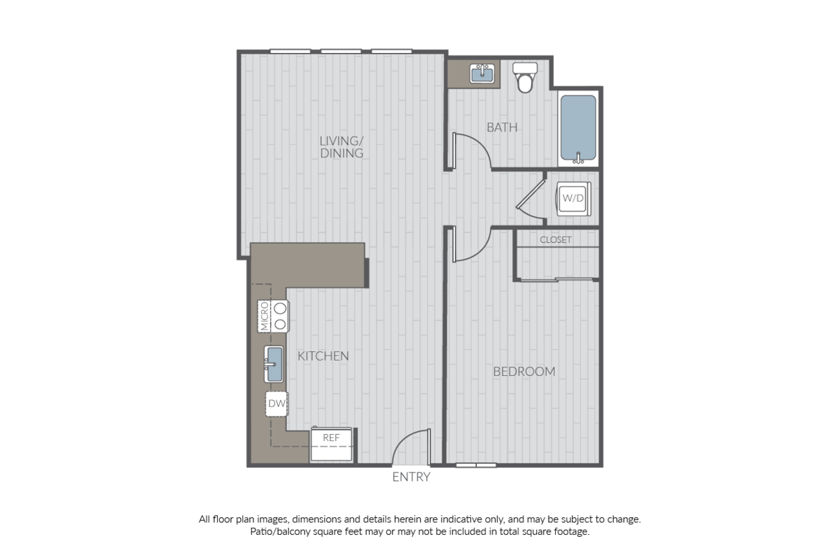 Floorplan diagram for The Carpinteria - BRAND NEW!, showing 1 bedroom