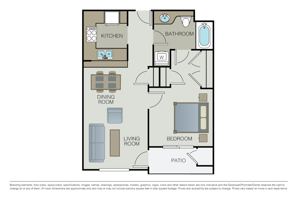 Floorplan diagram for Ventana (A-2), showing 1 bedroom