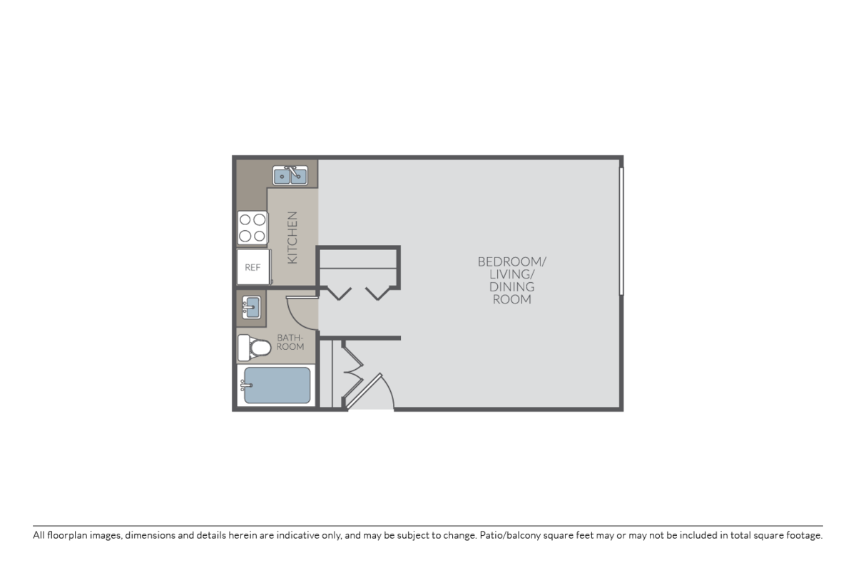 Floorplan diagram for Bachelor, showing Studio