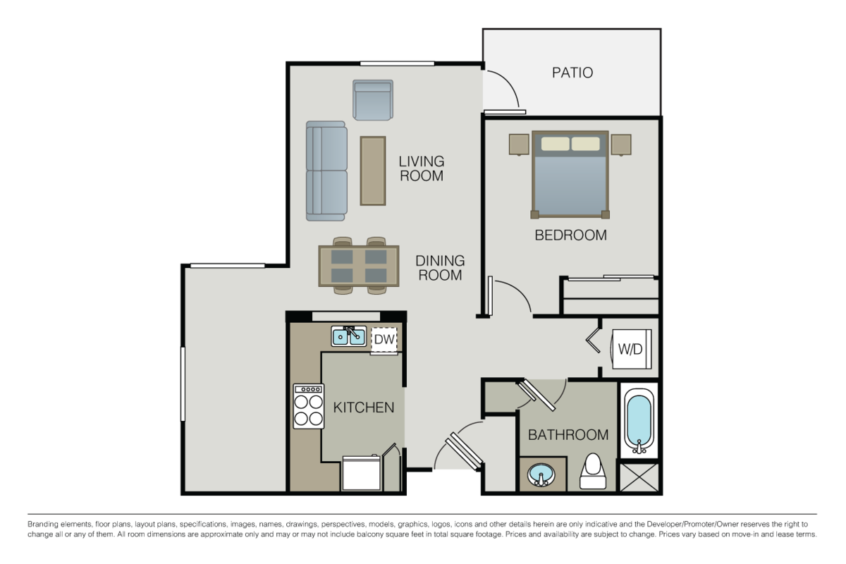Floorplan diagram for Mettuno, showing 1 bedroom