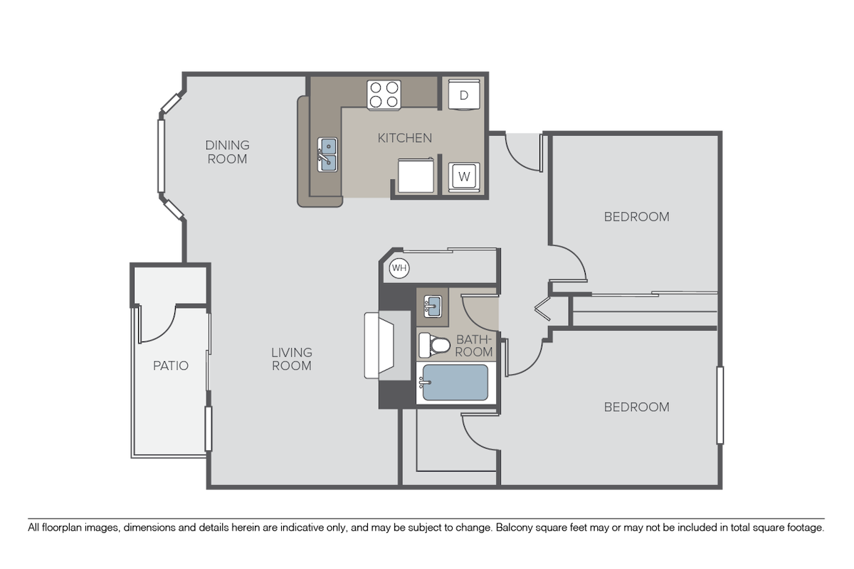 Floorplan diagram for Plan 2A, showing 2 bedroom